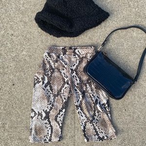 Snakeskin Biker Shorts